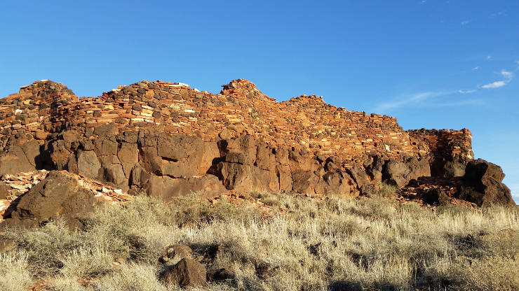 Looking up at the stack architecture of the external wall of the Citadel