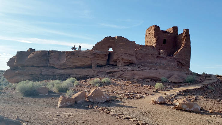 Looking at Wukoki ruin from up on a roof
