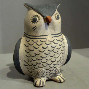 Owl from an unknown potter at Cochiti Pueblo