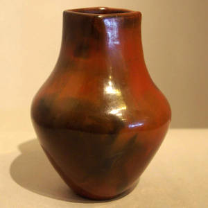 Fire clouds on a brown jar