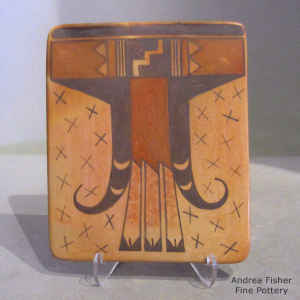 Eagletail and geometric design on a polychrome tile