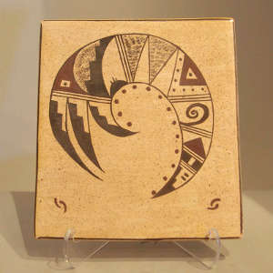 Bird element design on a tile