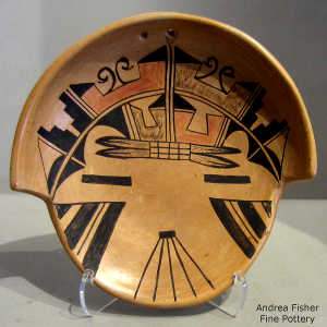 Katsina design on a polychrome hanging wall plaque