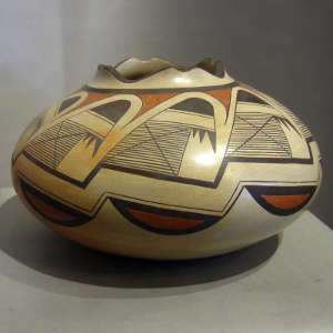 Traditional designs in a contemporary pattern on a jar