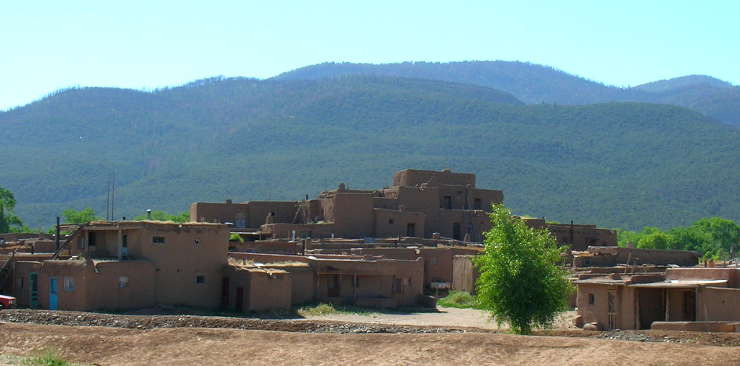 A view of the South House of Taos Pueblo
