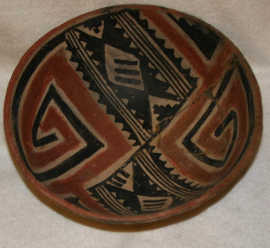 View of a Salado Polychrome bowl found at Tonto National Monument