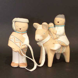 Two pieces in a Flight to Egypt set