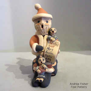 3 children on a Santa Claus storyteller