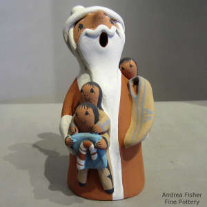 Four children on a Santa Claus storyteller