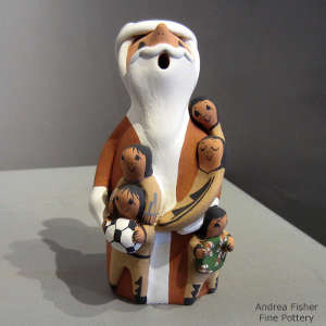 Five children on a Santa Claus storyteller