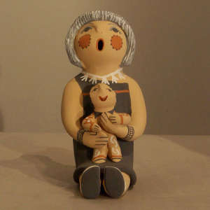 One child on a polychrome storyteller