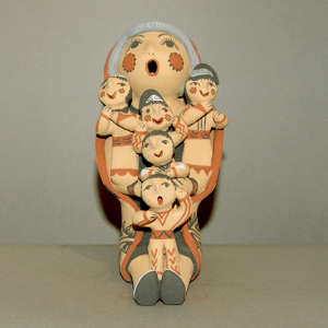 Five children on a grnadmother storyteller