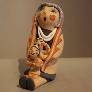 Two children on a storyteller