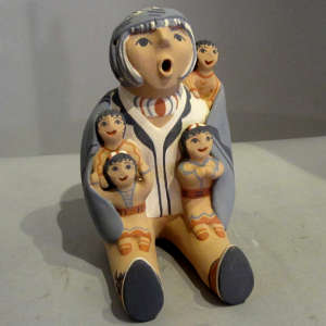 4 children on a grandfather storyteller