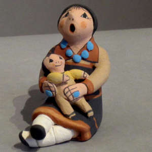 One child on a grandmother storyteller