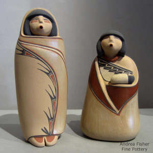 Two piece polychrome nativity set