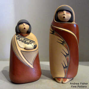 Two piece polychrome nativity set