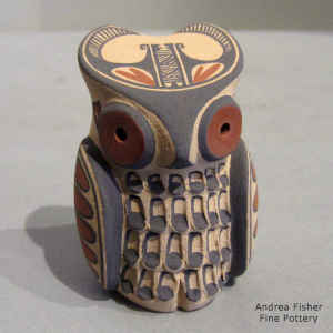 Miniature polychrome owl figure