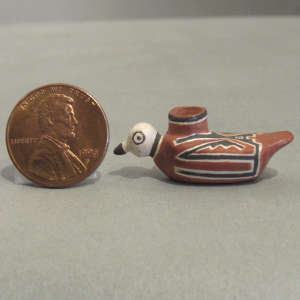 Polychrome bird effigy