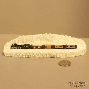 Miniature train set with 6 pieces