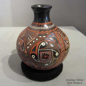 Geometric design on a polychrome jar