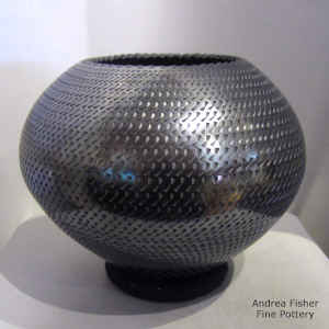 Corrugated surface on a large black jar