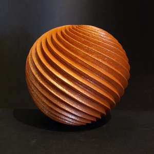 Deep carved orange micaceous seed pot