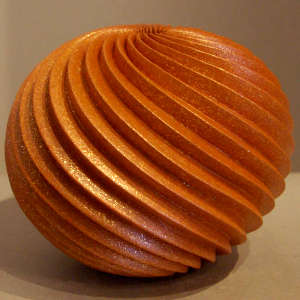 Deeply carved spiral pattern in a micaceous jar