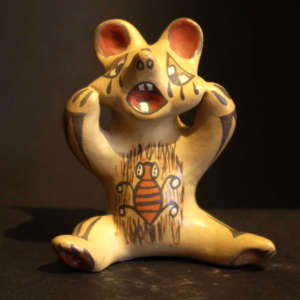 Lady bug and geometric design on a polychrome chipmunk