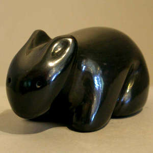 Black rabbit figure