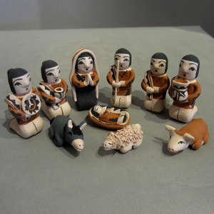 Ten piece nativity set