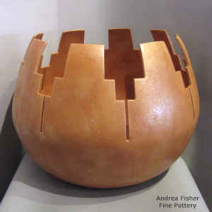 Large golden micaceous prayer bowl