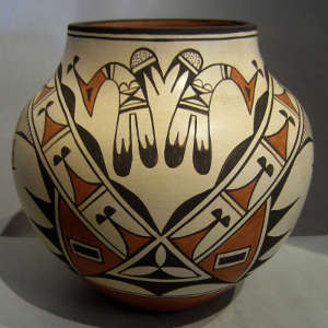 Traditional designs on a polychrome jar