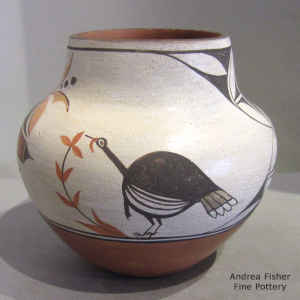 Turkey, branch and geometric design on a polychrome jar