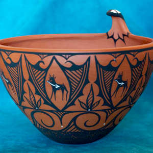 Traditional designs on a Zuni bowl