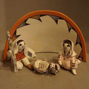 Six piece polychrome nacimiento