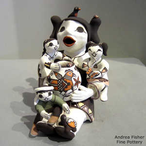 3 children on a grandmother storyteller