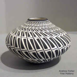 Locks and keys design on a black and white jar