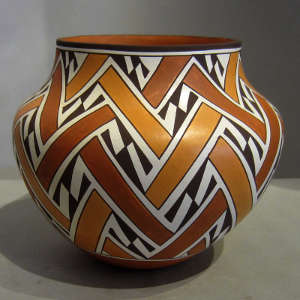 Traditional designs on a polychrome jar