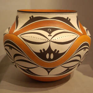 Geometric designs on a polychrome jar
