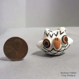 Miniature polychrome owl figure