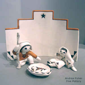 4 pieces in a nativity set