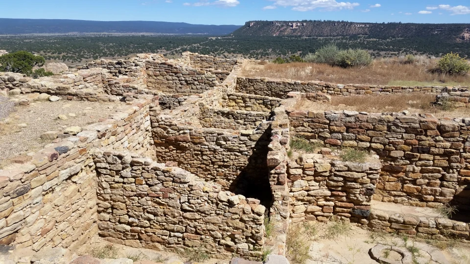 The remains of part of the ancient pueblo of Atsinna