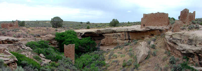 A view of the ruins named Squre Tower and Hovenweep Castle
