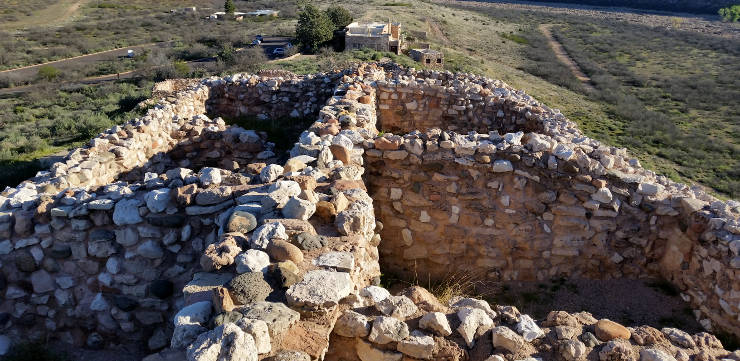 Looking over the ruin from the top of Tuzigoot