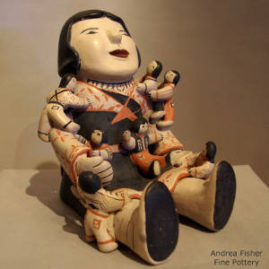 Seven children on a grandmother storyteller