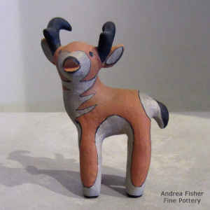 Polychrome deer figure