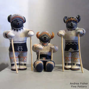 3 deer dancer figures