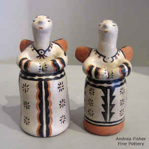 A pair of polychrome angel figures
