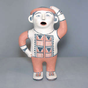 Polychrome standing human figure